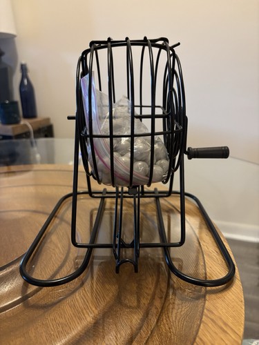 Black metal bingo - black, cage