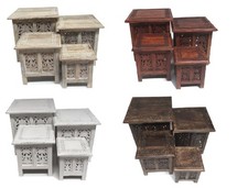 Antique Effect Square Carved