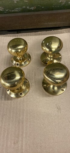 Brass door knobs - brass,