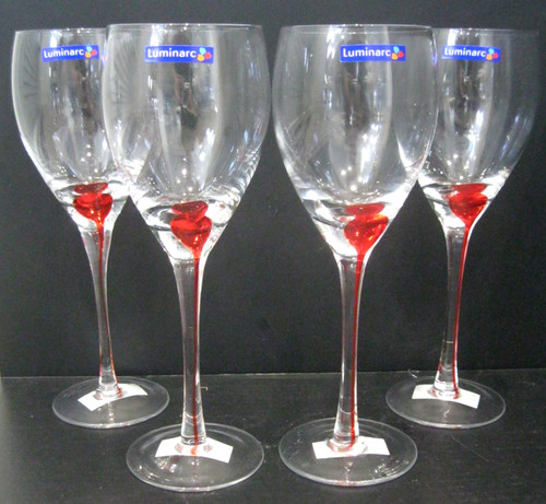 Set luminarc red drip stem - red,