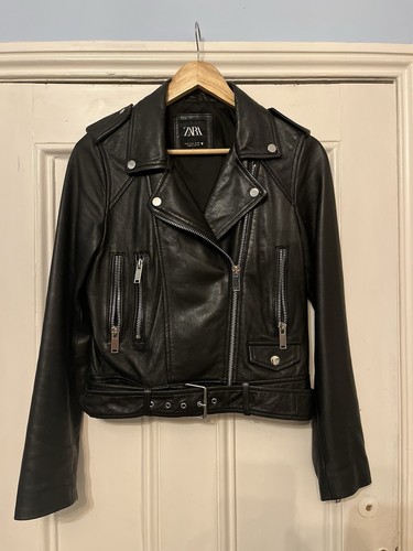 Zara real leather black - zara,