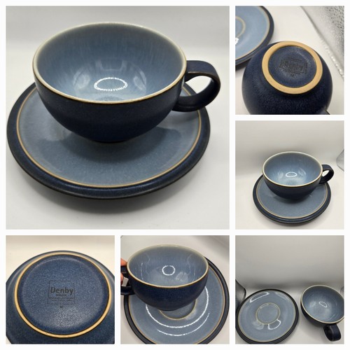 Denby blue jetty cup and - blue,
