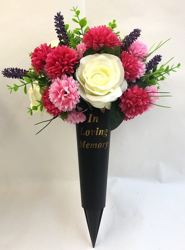 Artificial flower grave pots - artificial,