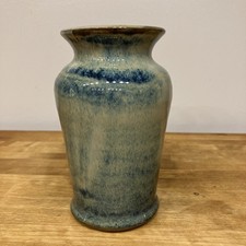 Richard Thomas Studio Pottery Vase Green Blue Height 15cm number 97