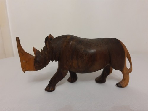 Vintage wood rhino hand - vintage,