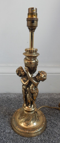Vintage brass cherub table - brass,