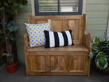 Unfinished Monks Bench Settle