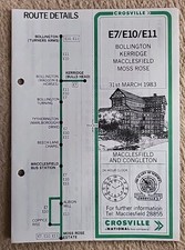 Crosville Bus Timetable March 1993 - Macclesfield Area
