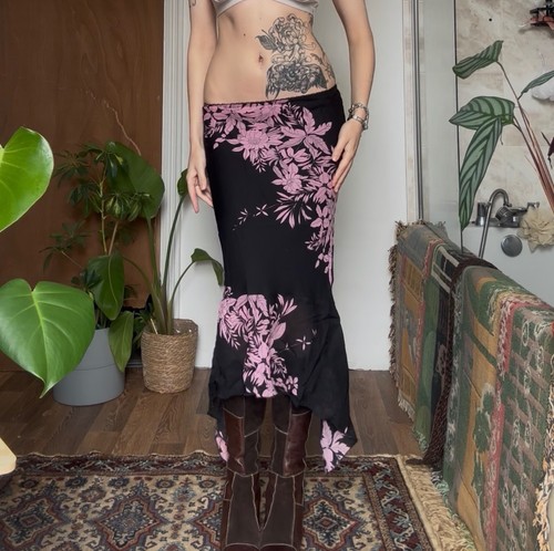 Y2k vintage floral pink and