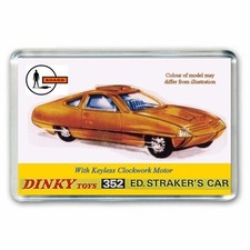 RETRO SCI FI UFO DINKY TOYS ED STRAKERS CAR ADVERT  -JUMBO FRIDGE  MAGNET