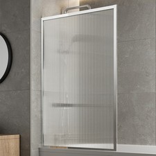 Over Bath Shower Screen Fluted
