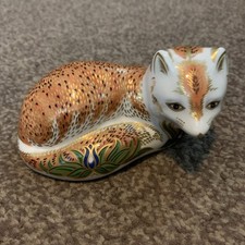 Limited Edition Royal Crown Derby Leicestershire Fox - Gold Stopper + signed