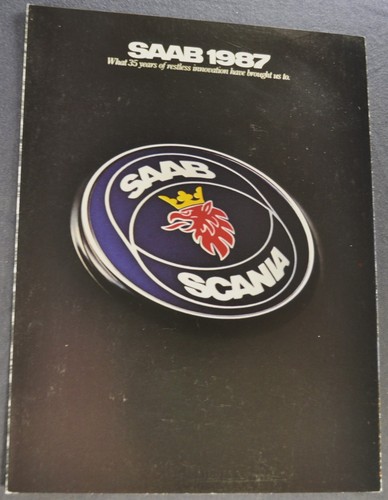 1987 saab brochure folder - saab,
