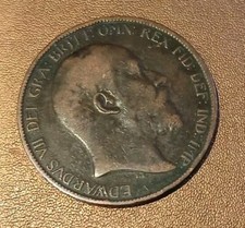 old penny coins Edward Seventh 1902 And 1903