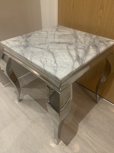 Louis grey marble side lamp - marble,