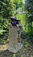 Large Bronze Goblin / Pixie / Elf - Wonderful Garden Feature Item - 75cm High