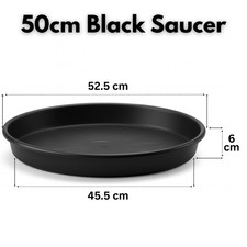 Black plant pot saucers 18cm - saucers,