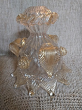 Murano Glass Chandelier finial centre part clear gold floral venetian piece
