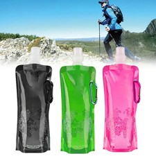 2X 500ml Foldable Water Bottle