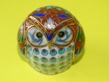 A Small Chinese Cloisonne Owl