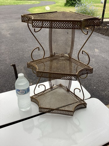 Vtg gold tone mcm tier - ,