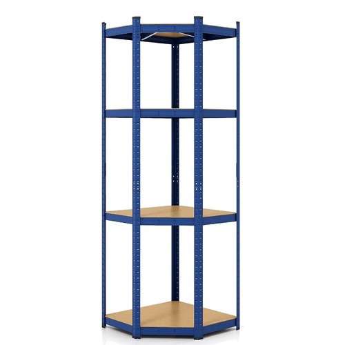 Blue corner shelving - blue, shelving/racking