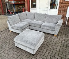 SCS Slate Grey Tweed L Shape &