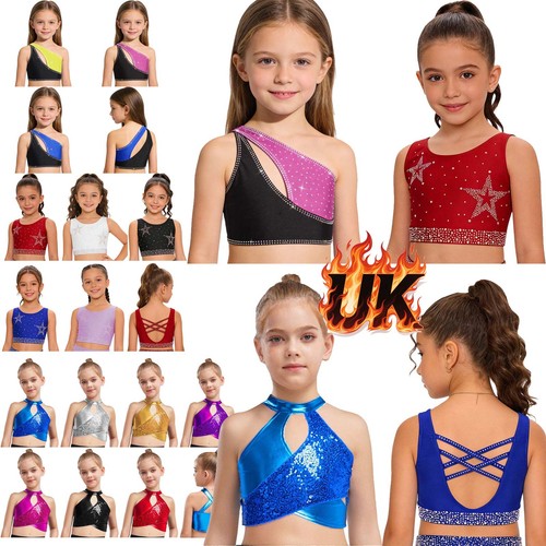 Girls rhinestone crop top - girls,