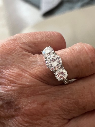 Silver cubic zirconia ring in - ,