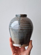 Salt Glaze Vase Pot Signed RGH