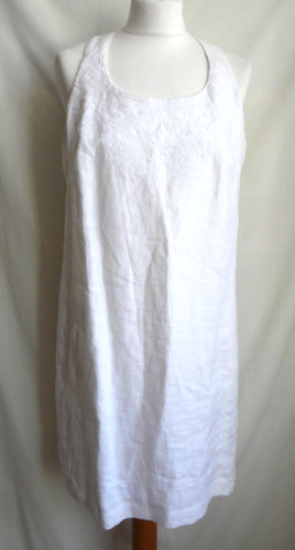 Next white linen embroidered - white,