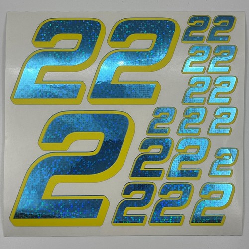 Blue star hologram yellow - blue,