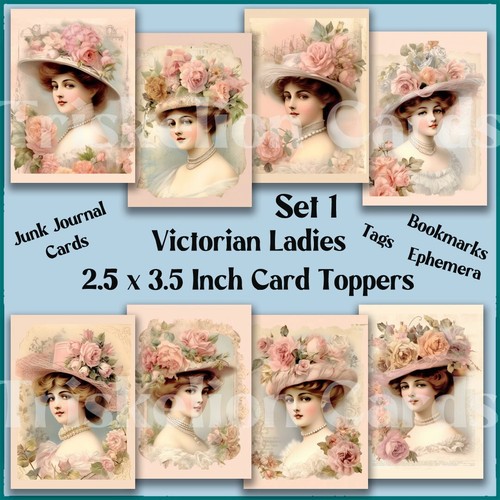 Vintage victorian ladies - vintage, card
