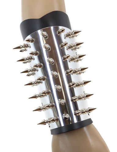 Spike metal gauntlet armband - metal,