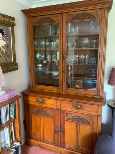 Two piece walnut - walnut, dresser