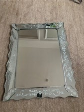 Laura Ashley Wall Mirror. 74cm x 56cm. Used. Minor scratch. Missing tiny part.