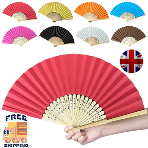 Folding hand fan paper bamboo - folding,