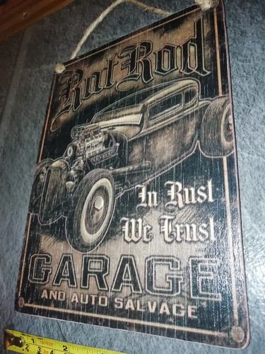 Vtg rat rod usa wooden - rat,