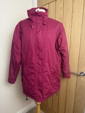 Tayberry Women's Cherry Red Fleece Lined Showerproof Coat / Anorak - Size 12
