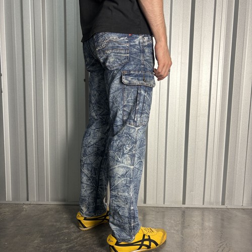 Embroidered blue acid wash - acid,