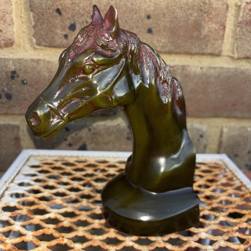 Antique metal horse head - antique,