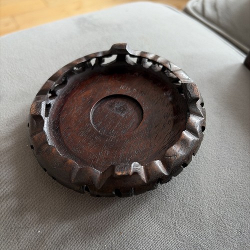Vintage oriental carved wooden - vintage,