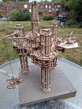 WoodTrick 3D Offshore Drilling Rig Fully Functioning Amazing Detail!