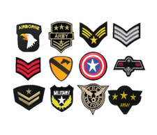 Military Army Style Patches Bikers Embroidered Iron on Sew on popular Badges