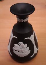 Wedgwood Jasperware Black Bud Vase VGC
