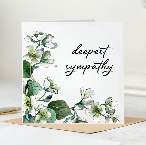 Personalised sympathy card - personalised,