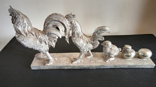 Silver cockeral chicken - cockeral,,