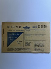 MOTOR FUEL RATION BOOK UNUSED VERY GOOD CONDITION