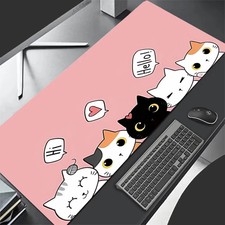 90x40CM XXL Pink Anime Cute Mouse Pad Gaming Desk Mat Keyboard Non-slip Laptop