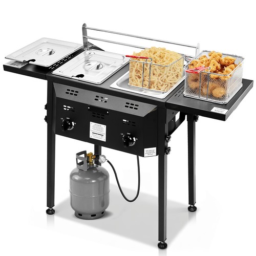 Deep fryer standing stainless - deep,